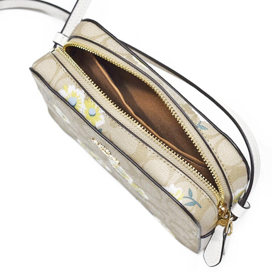 【並行輸入品】 コーチ COACH 斜め掛け ショルダー バッグ ポシェット C3354 IMOTV デイジー 花柄 プリント ミニ カメラバッグ ライトカーキ/チョークマルチ | COACH | 05