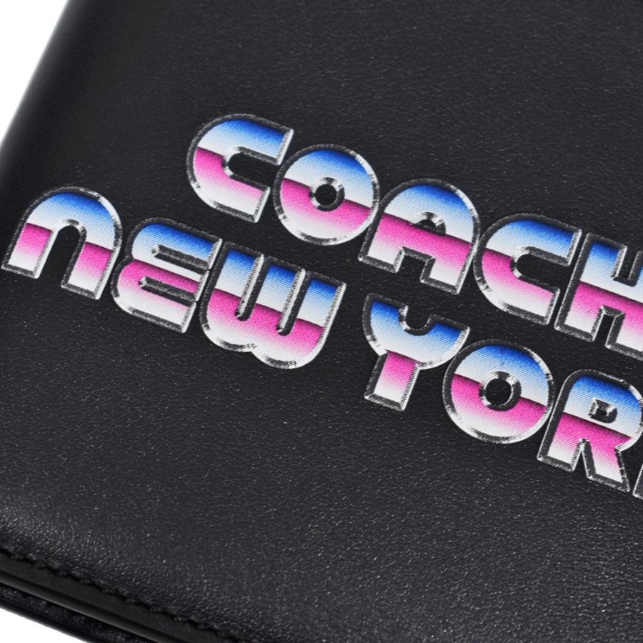 コーチ COACH 財布 折財布 メンズ C3412 FC3412 QB/BK 80’S ニューヨーク グラフィック レザー ダブルビル ウォレット ブラック｜uruzz｜06