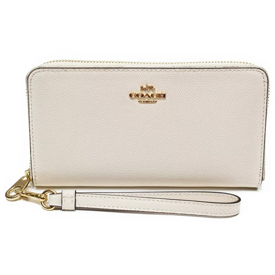【並行輸入品】 コーチ COACH 財布 長財布 C3441 IMCHK クロスグレインレザー ロング ジップ アラウンド ウォレット チョーク | COACH