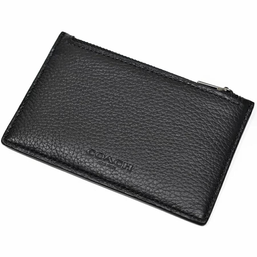 【並行輸入品】 コーチ COACH 小銭入れ コインケース カードケース 名刺入れ C4280 QB/BK ジップ カード ケース レザー ブラック | COACH