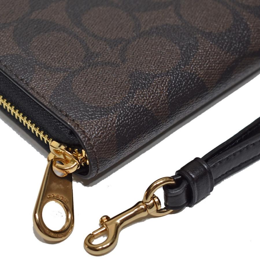 【並行輸入品】 コーチ COACH 財布 長財布 C4452 IMAA8 シグネチャー ロング ジップ アラウンド ウォレット ブラウン/ブラック | COACH | 03