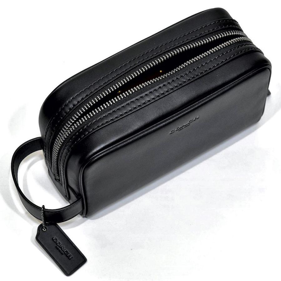 コーチ バッグ セカンドバッグ アクセサリーポーチ ポーチ メンズ レディース ブランド COACH CAT30 QB/BK レザー ブラック 黒 革 本革 | COACH | 03