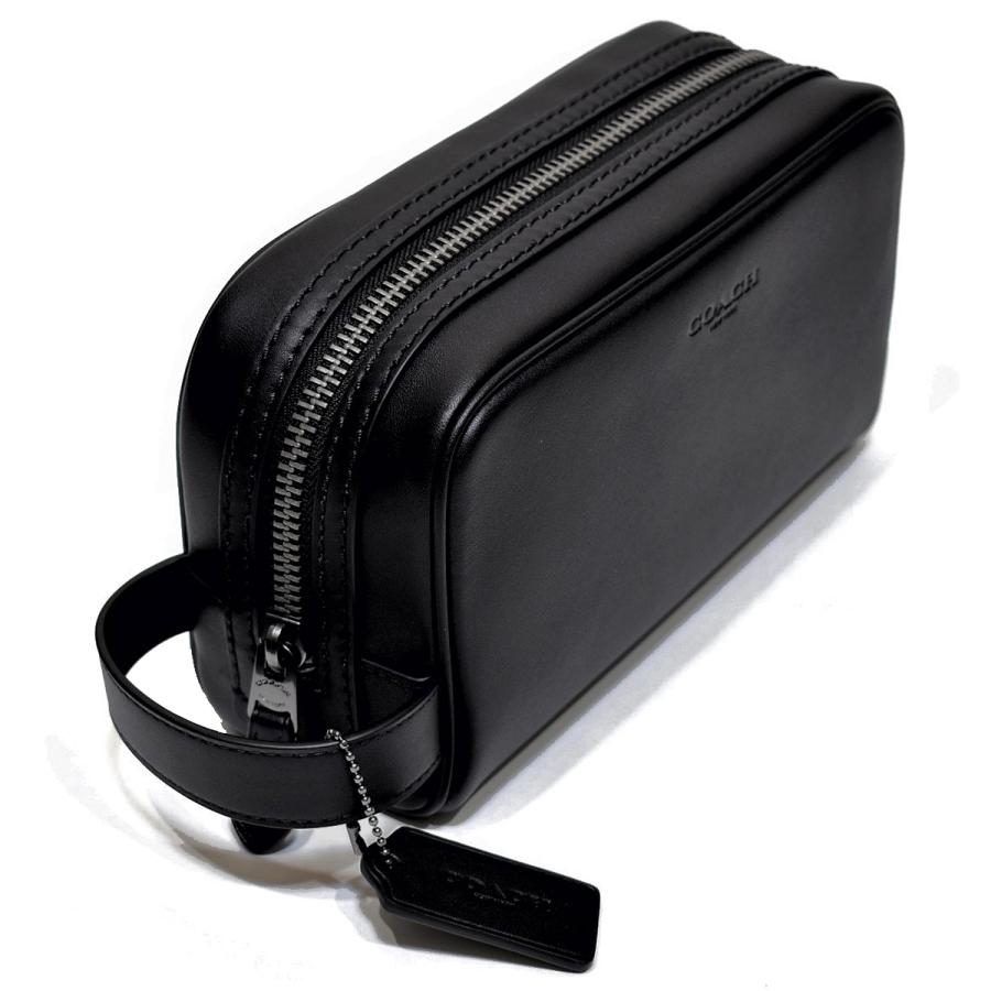 コーチ バッグ セカンドバッグ アクセサリーポーチ ポーチ メンズ レディース ブランド COACH CAT30 QB/BK レザー ブラック 黒 革 本革 | COACH | 04