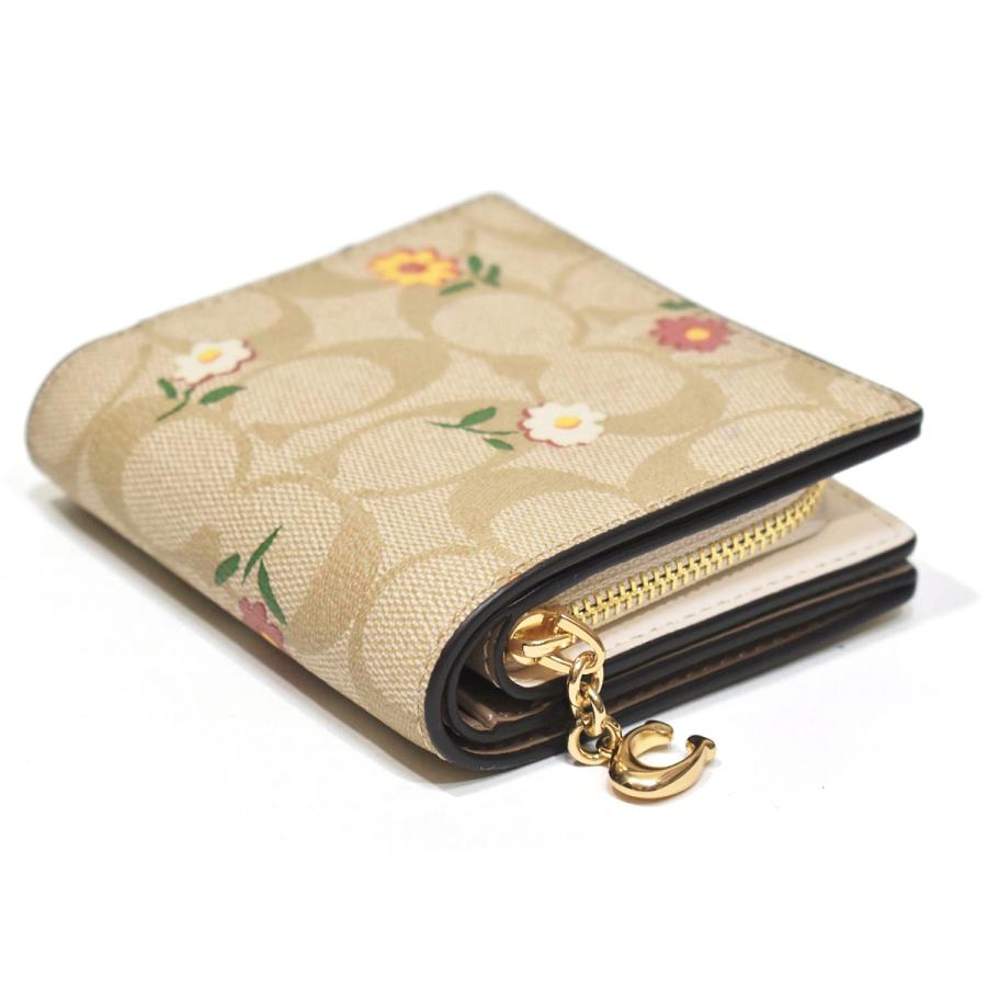 【並行輸入品】 コーチ 折り財布 二つ折り 二つ折り財布 財布 ミニ財布 レディース 花柄 アウトレット COACH シグネチャー CH477 IMOT4 ライトカーキ | COACH | 02