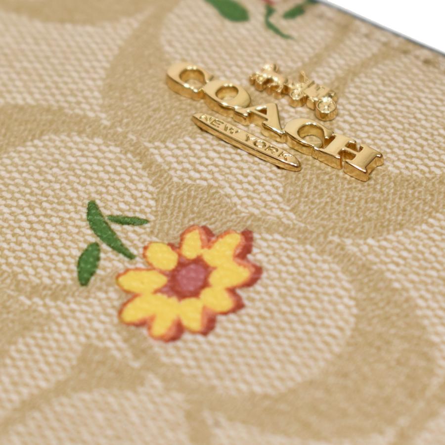 【並行輸入品】 コーチ 折り財布 二つ折り 二つ折り財布 財布 ミニ財布 レディース 花柄 アウトレット COACH シグネチャー CH477 IMOT4 ライトカーキ | COACH | 06