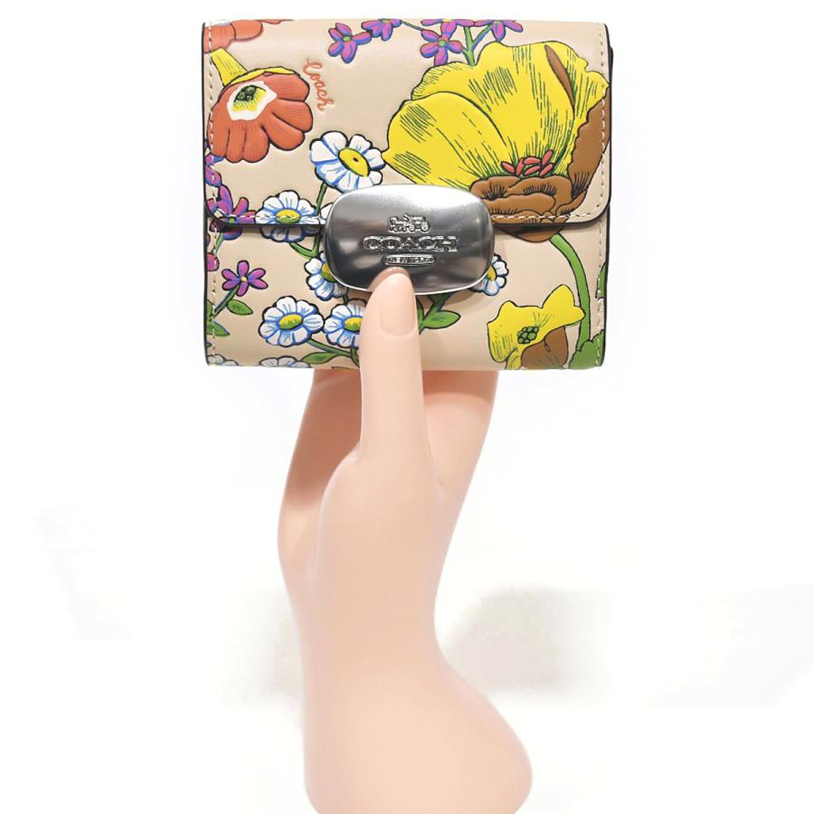 COACH☆新品】エライザ スモール ウォレット☆フローラル プリント