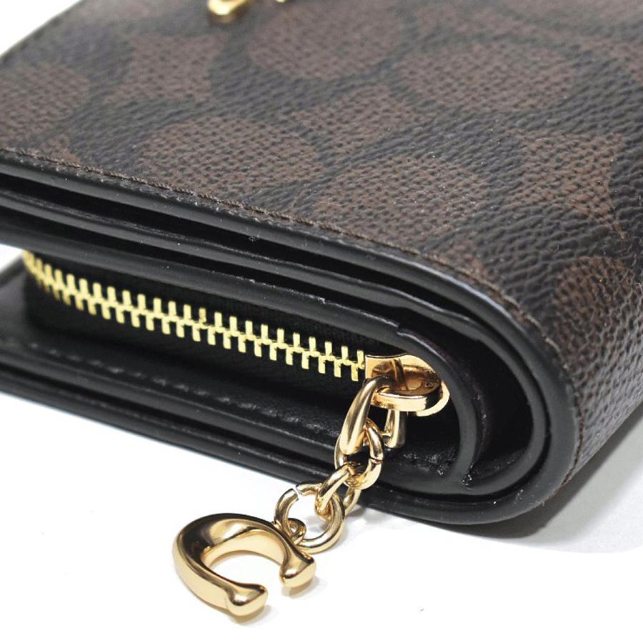 新品未使用❤️COACH ミニウォレット 2つ折り財布　グラナイト　グレー コーチ アウトレット 二つ折り財布 レディース シルバー COACH