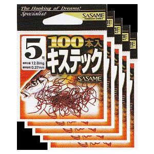 ささめ針 キステック 9号 茶 100本入 3枚まとめ買い特価 04PKQ : う