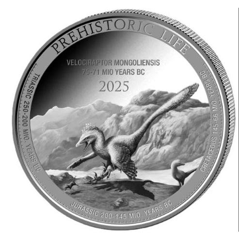 2025 コンゴ ヴェロキラプトル 銀貨 1oz Ag999.9 BU : 世界の紙幣 金