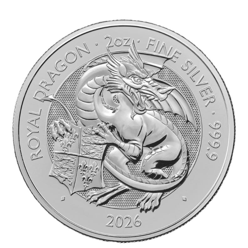 2026 イギリス ロイヤル チューダー ビースト ロイヤルドラゴン 銀貨