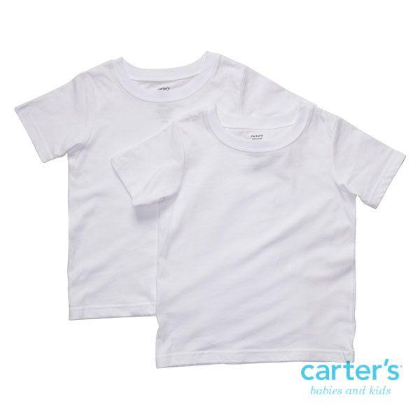 カーターズ carter's 2-14歳用 男の子用真っ白なエンジェル半袖肌着2枚セット アンダーウェア 子供用下着 肌着 無地Tシャツ｜us-kidswear｜03