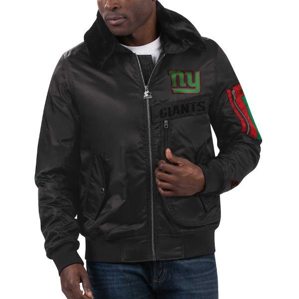 NFL メンズ MA-1 ジャケット アウタージャケット ニューヨーク・ジャイアンツ Black History Month Jacket｜us-kidswear｜04