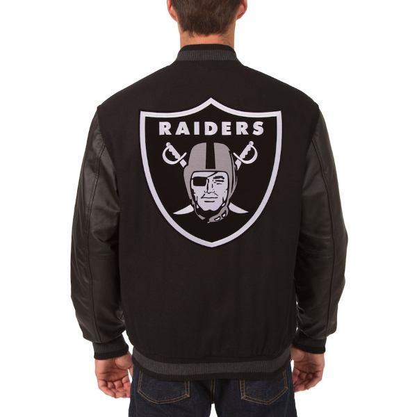 NFL メンズ スタジャン リバーシブルアウタージャケット ラスベガス・レイダース Las Vegas Raiders Versity Jacketの画像