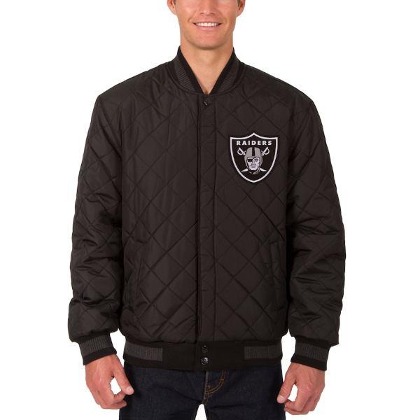 NFL メンズ スタジャン リバーシブルアウタージャケット ラスベガス・レイダース Las Vegas Raiders Versity Jacketの画像