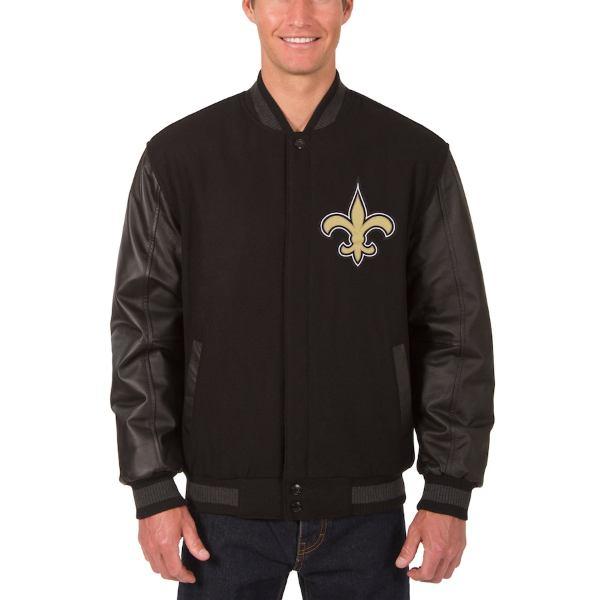 NFL メンズ スタジャン リバーシブルアウタージャケット ニューオーリンズ・セインツ New Orleans Saints Versity Jacketの画像