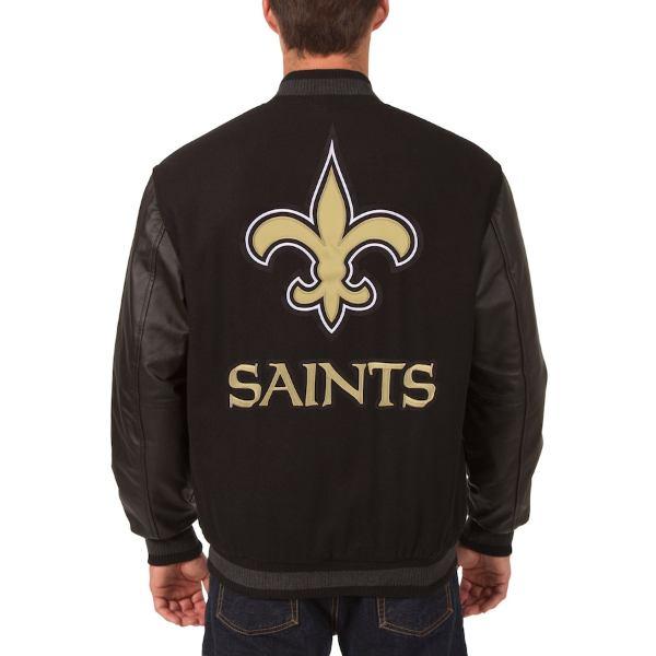 NFL メンズ スタジャン リバーシブルアウタージャケット ニューオーリンズ・セインツ New Orleans Saints Versity Jacketの画像