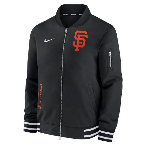 MLB公式 nike ナイキ メンズ ジャケット MA-1 アウター サンフランシスコ・ジャイアンツ San Francisco Giants Authentic Collection Jacketの画像