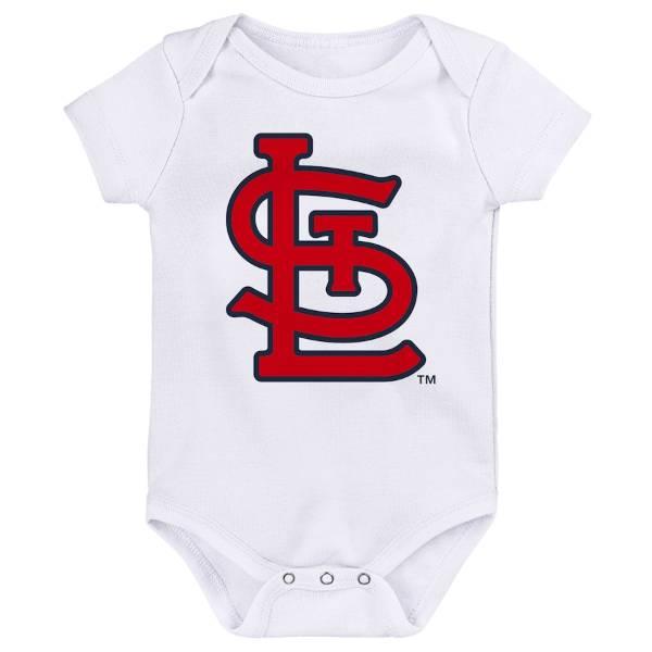 MLB公式 55-85cm ボディスーツ3枚セット ロンパース ベビー服 出産祝い ヌートバー セントルイス・カージナルス St. Louis Cardinals_3
