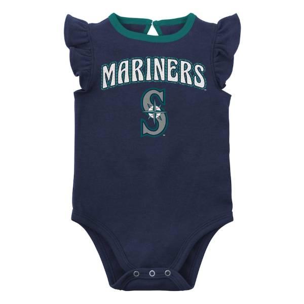 MLB公式 55-85cm ボディスーツ2枚セット ベビー服 ロンパース 出産祝い イチロー シアトル・マリナーズ Seattle Mariners_1