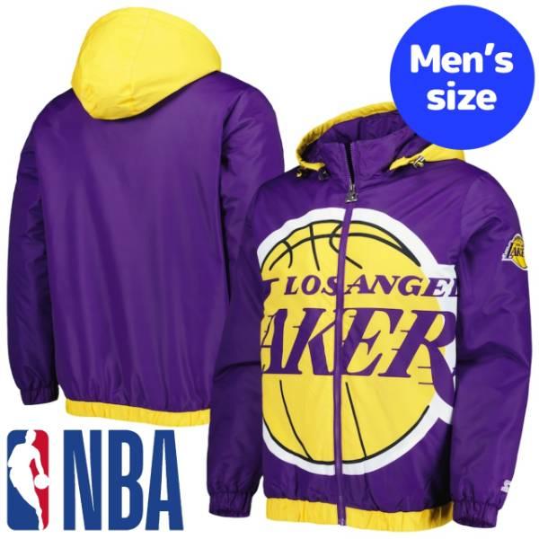 NBA メンズ アウター ナイロンジャケット スタジャン ロサンゼルス 