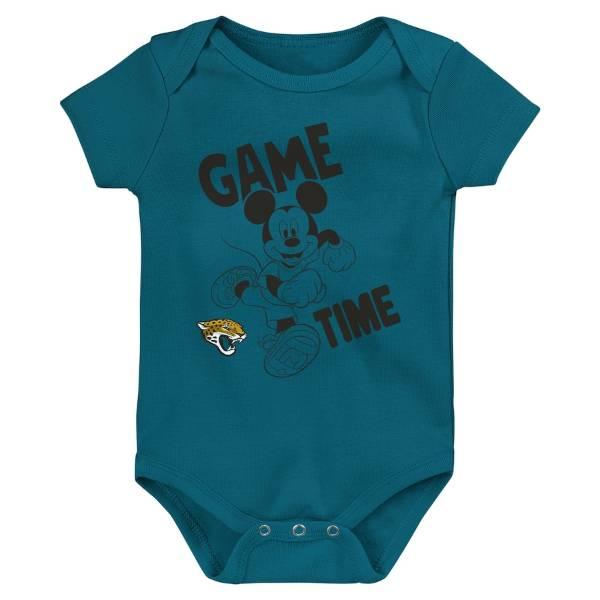 NFL公式 55-85cm ボディスーツ3枚セット ベビー服 ロンパース 出産祝い ジャクソンビル・ジャガーズ Jacksonville Jaguars_1