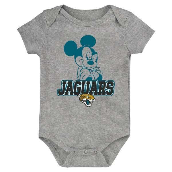 NFL公式 55-85cm ボディスーツ3枚セット ベビー服 ロンパース 出産祝い ジャクソンビル・ジャガーズ Jacksonville Jaguars_2