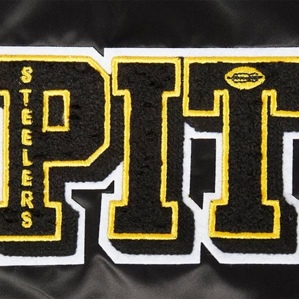 NFL公式 メンズ アウター スタジャン ピッツバーグ・スティーラーズ Pittsburgh Steelers Sublimated Satin Full-Snap Jacketの画像