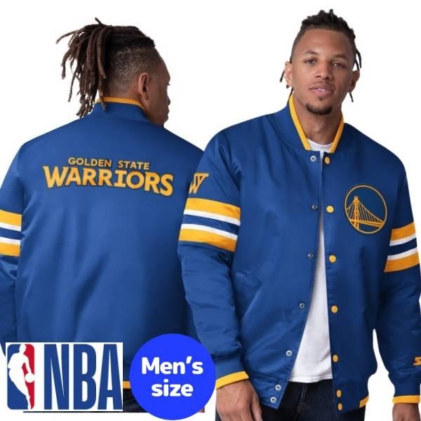 NBA公式 メンズ アウター スタジャン ゴールデンステイト