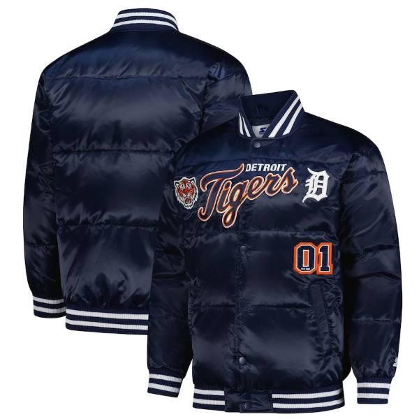 MLB公式 メンズ アウター ダウンジャケット 前田健太 デトロイト・タイガース Detroit Tigers Satin Jacketの画像
