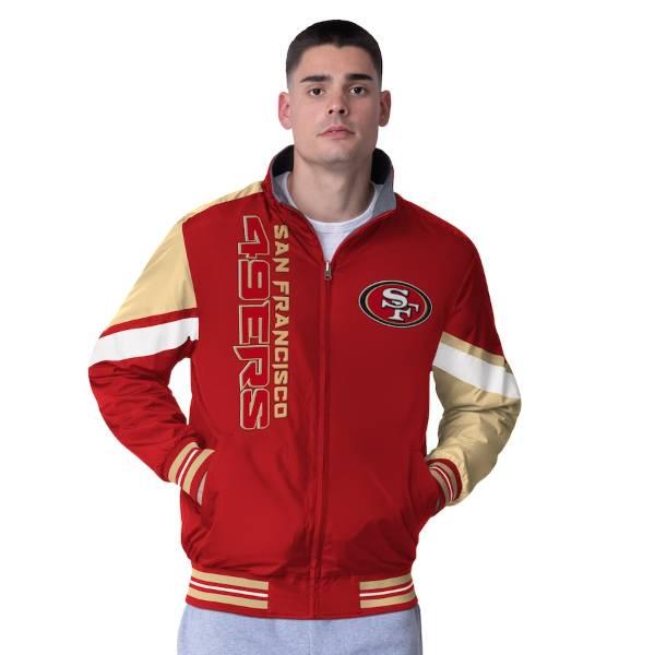 NFL公式 メンズ アウター スタジャン サンフランシスコ・49ers San Francisco 49ers Strong Arm Reversible Jacketの画像