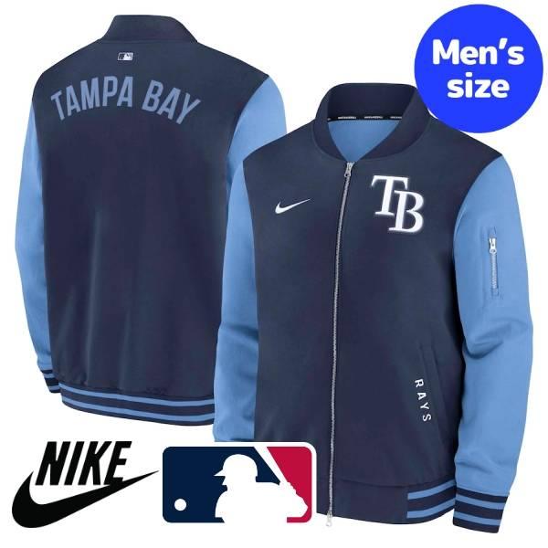 NIKE ナイキ MLB公式 メンズ ジャケット MA-1 トラックジャケット ジャージ アウター タンパベイ・レイズ Tampa Bay Rays