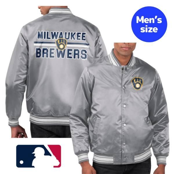 MLB公式 正規品 メンズ スタジャン アウター スターター Starter ミルウォーキー・ブルワーズ Milwaukee Brewers