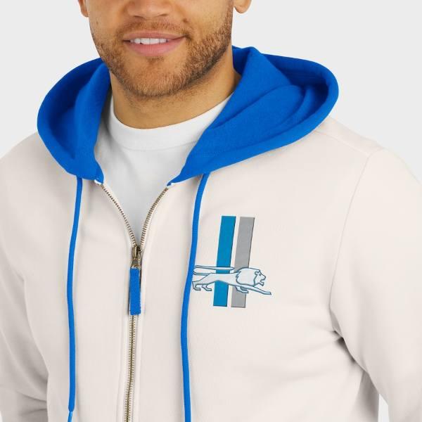 NFL公式 正規品 メンズ パーカー 長袖トップス フーディー デトロイト・ライオンズ Detroit Lions Distressed Graphics Full-Zip Hoodie_5