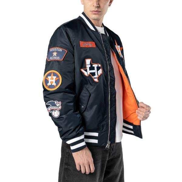 MLB公式 正規品 メンズ スタジャン ジャケット MA-1 アウター ニューエラ New Era x Alpha Industries ヒューストン・アストロズ Houston Astrosの画像