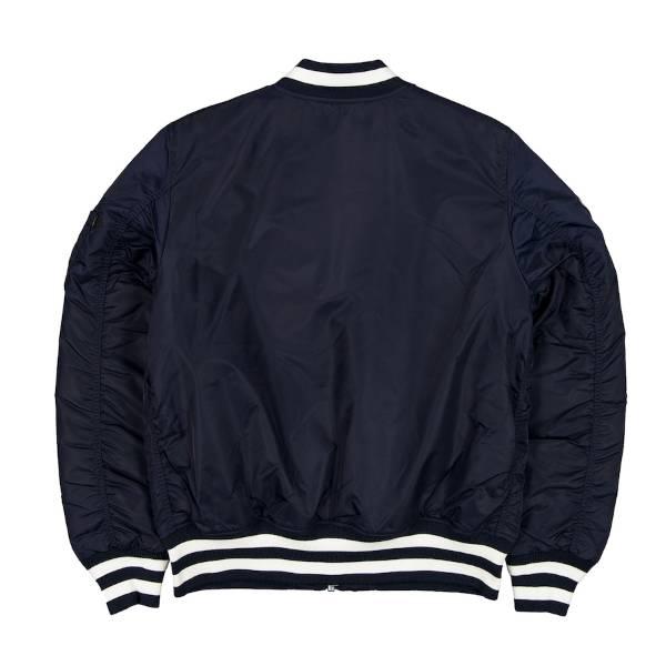 NFL公式 メンズ アウター ジャケット MA-1 スタジャン ジャケット ニューエラ New Era x Alpha Industries ニューイングランド・ペイトリオッツ Patriotsの画像