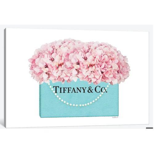 Teal Blue Shopper Pearl Handle Pink Hydrangeas ティファニー Tiffany インテリア｜us-kidswear