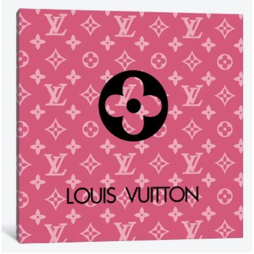 米国発ブランドオマージュアート LOUIS VUITTON Pink ヴィトン Louis Vuitton インテリア 模様替え 引越し祝い 新築祝い｜us-kidswear