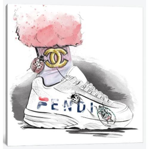 米国発ブランドオマージュアート Fendi Sneakers フェンディ FENDI キャンバスアート 絵画 インテリア 模様替え 新築祝い