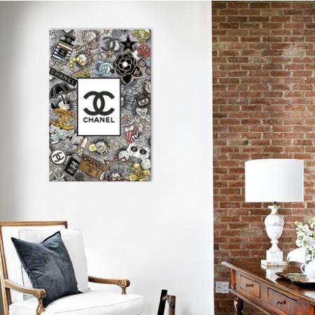 お洒落なオマージュアート Chanel Logos Drawing シャネル CHANEL