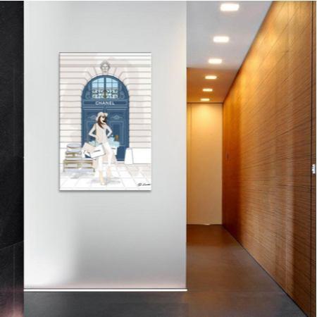 お洒落なオマージュアート Chanel Blue Door シャネル CHANEL