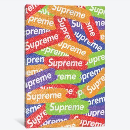 お洒落なオマージュアート Supreme Labels シュプリーム Supreme キャンバスアート 絵画 インテリア 模様替え 引越し祝い Ic Usキッズウェア 通販 Yahoo ショッピング