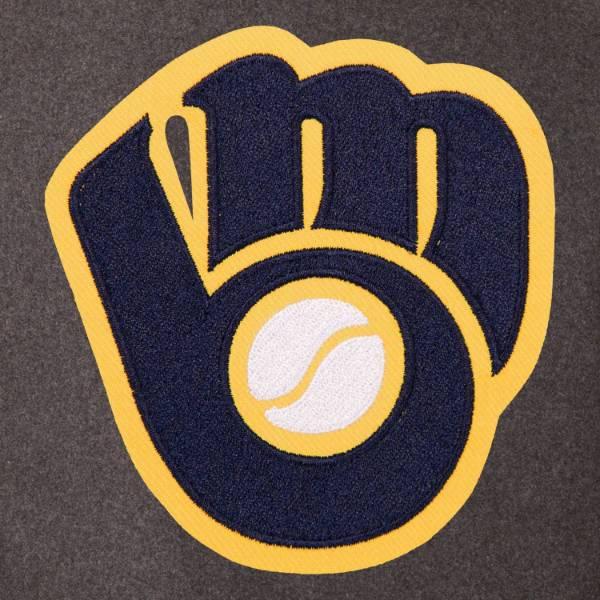 MLB公式 メンズ アウター スタジャン バーシティジャケット ミルウォーキー・ブルワーズ Brewersの画像