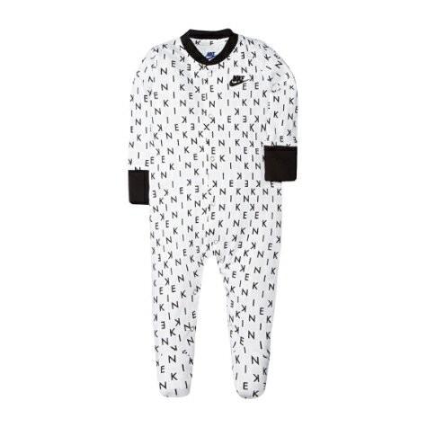 Nike ナイキ 男の子用ホワイトロゴレタープリントxswooshロゴ足つきカバーオール ロンパース ジャンプスーツ 出産祝い Zernotok Com