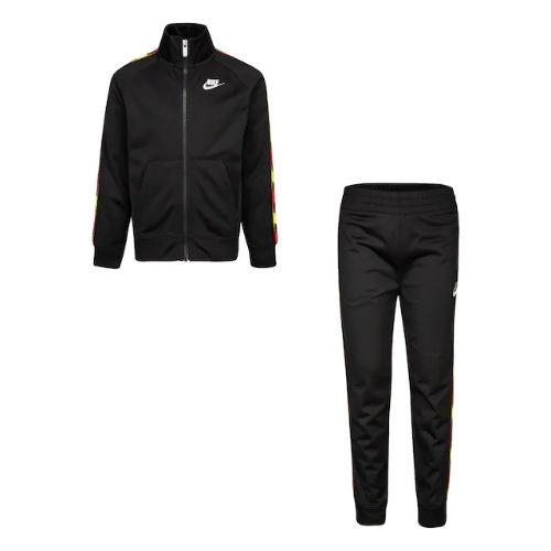 Nike ナイキ 男の子用サイドnikeロゴテーピングトラックジャージ上下2点セット Black Supersport Tn