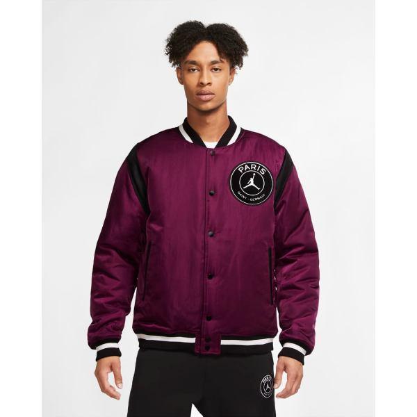 ナイキ NIKE ジョーダン Jordan メンズ スタジャン ジャケット アウター ジャンパー Jordan Paris Saint-Germain Varsity Jacketの画像