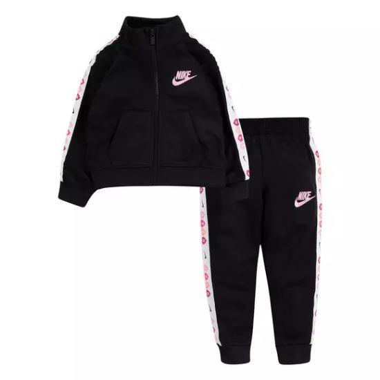 Nike ナイキ 女の子用sportswear Heart Side Taping ジャージ 上下2点セット Black 子供用セットアップ Nk Usキッズウェア 通販 Yahoo ショッピング