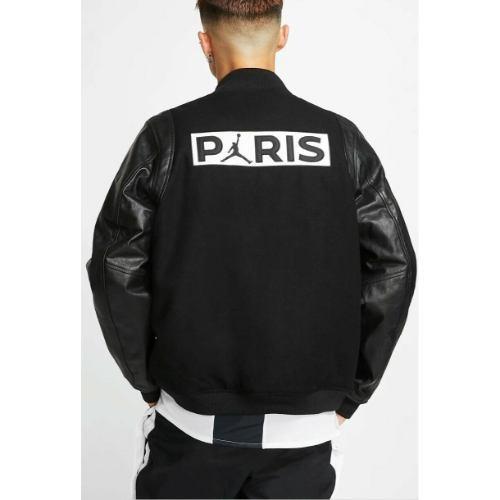 ナイキ NIKE ジョーダン Jordan メンズ スタジャン ジャケット アウター ジャンパー Jordan x PSG Bomber Leather Destroyer Jacketの画像