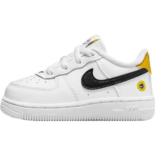 ナイキ Nike Force 1 LV8 Shoes（White/Dark Sulfur/Black） 子供用スニーカー 靴 女の子用シューズ