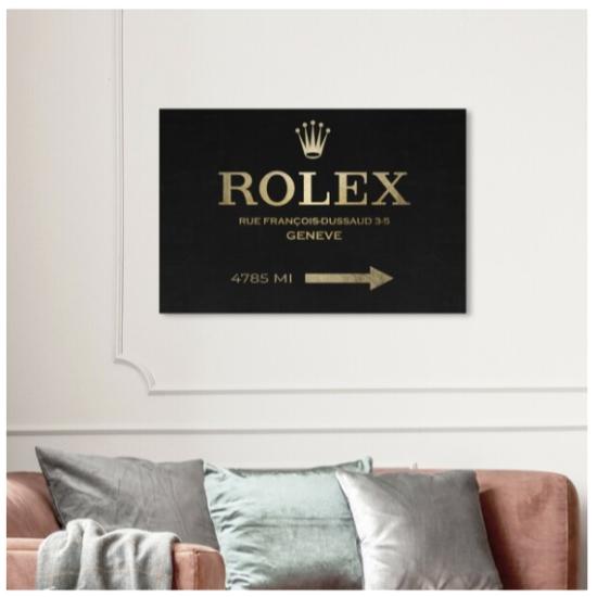 高評価続出！ オリバーガル ロレックス 絵画 インテリア アートパネル 114x76cm WATCH COLLECTOR ROAD SIGN NIGHT 【XUR2476930501】(90090円)