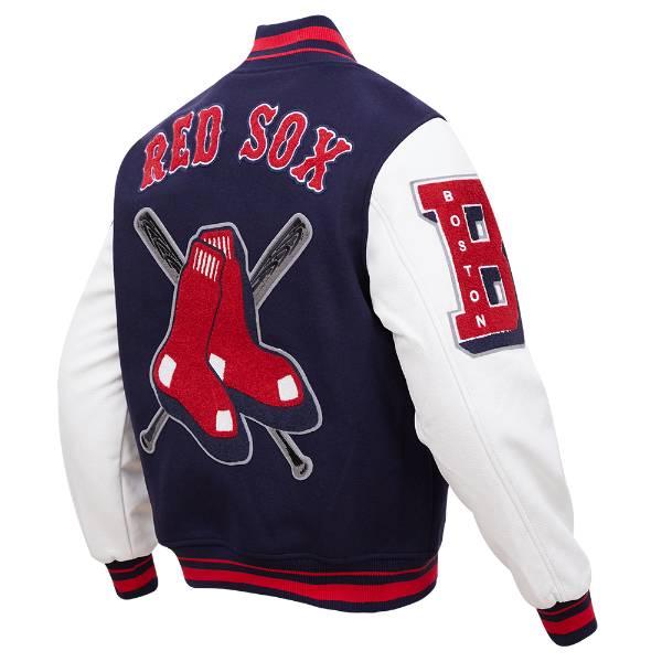 プロスタンダード MLB公式 メンズ アウター バーシティジャケット スタジャン ボストン・レッドソックス 吉田正尚 BOSTON RED SOX MASHUP VARSITY JACKETの画像